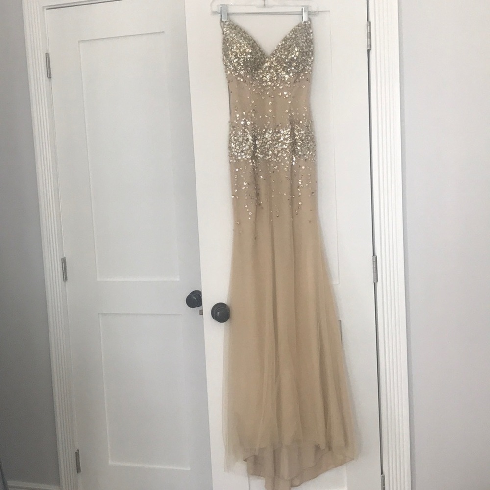 Gold prom dress